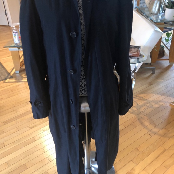 Mens Black trench coat from Stafford